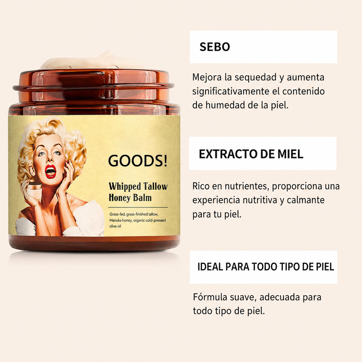 EVILGOODS - Sebo de Res y Miel de Manuka
