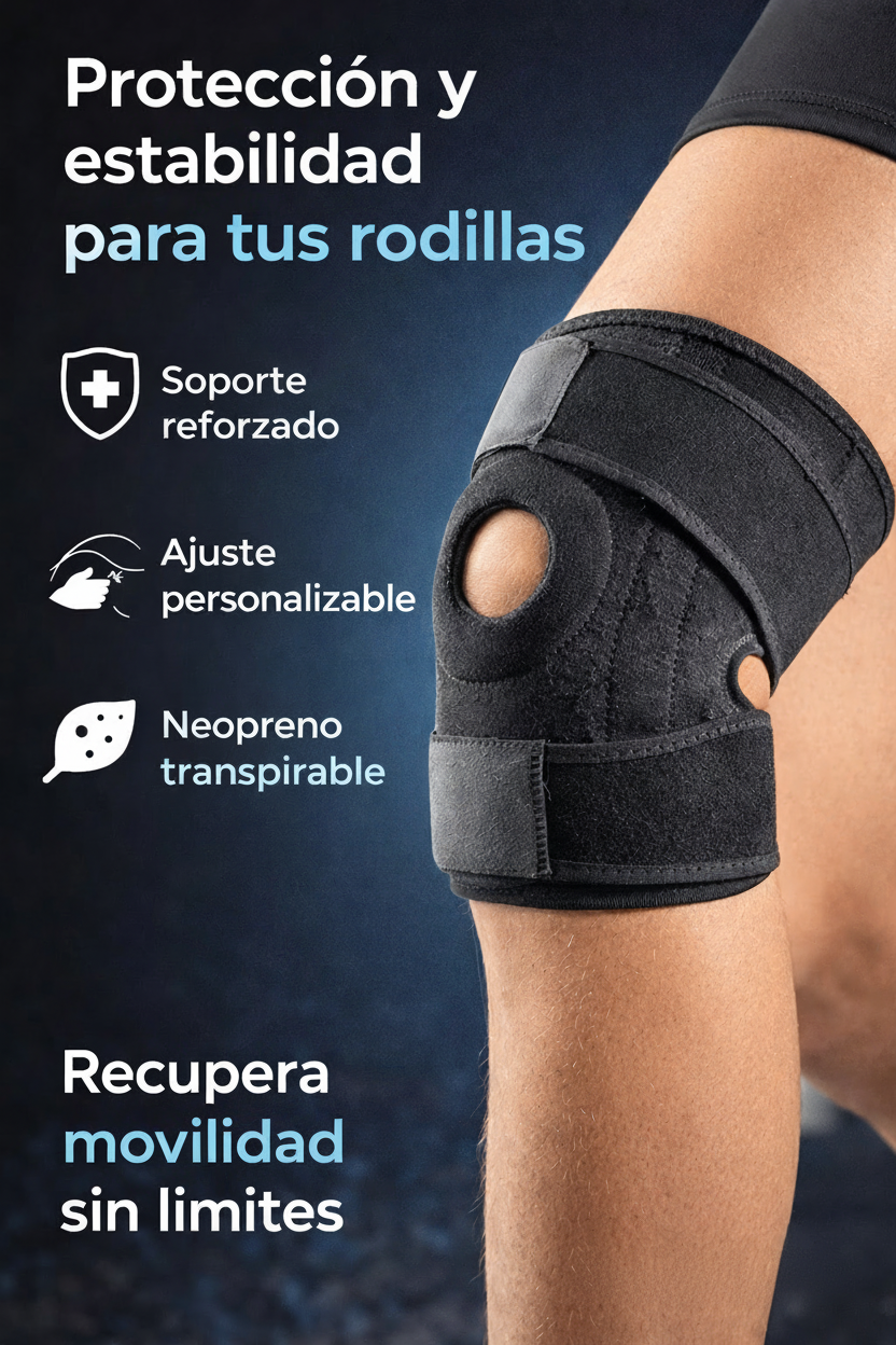 🦵 Rodillera Ajustable con Refuerzo Rotuliano - KneePro