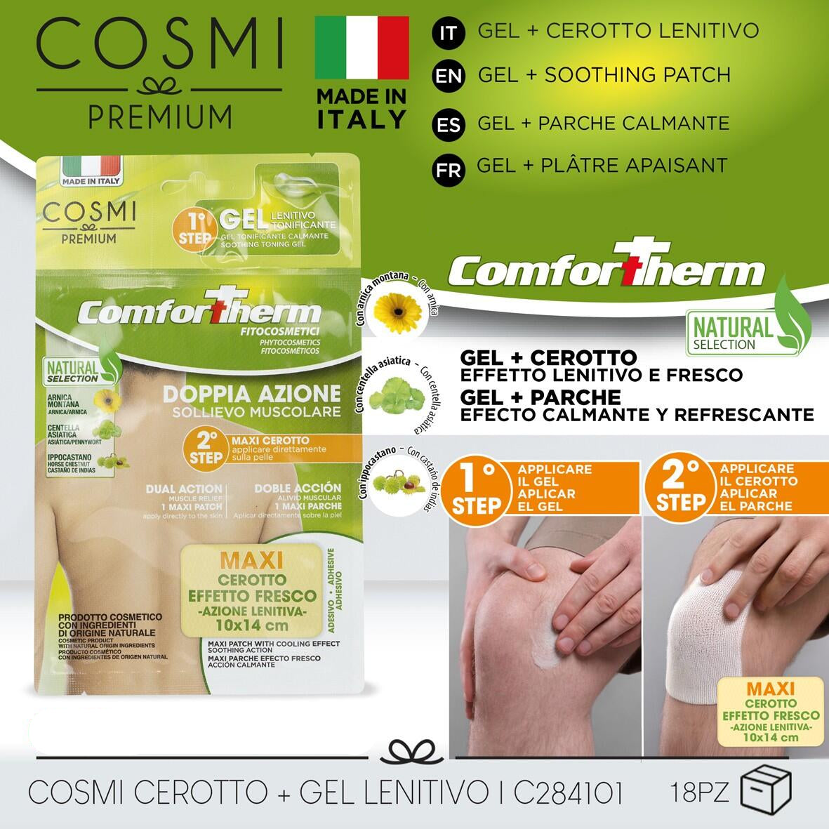 GEL + PARCHE PARA ALIVIO DEL DOLOR - Pack 6