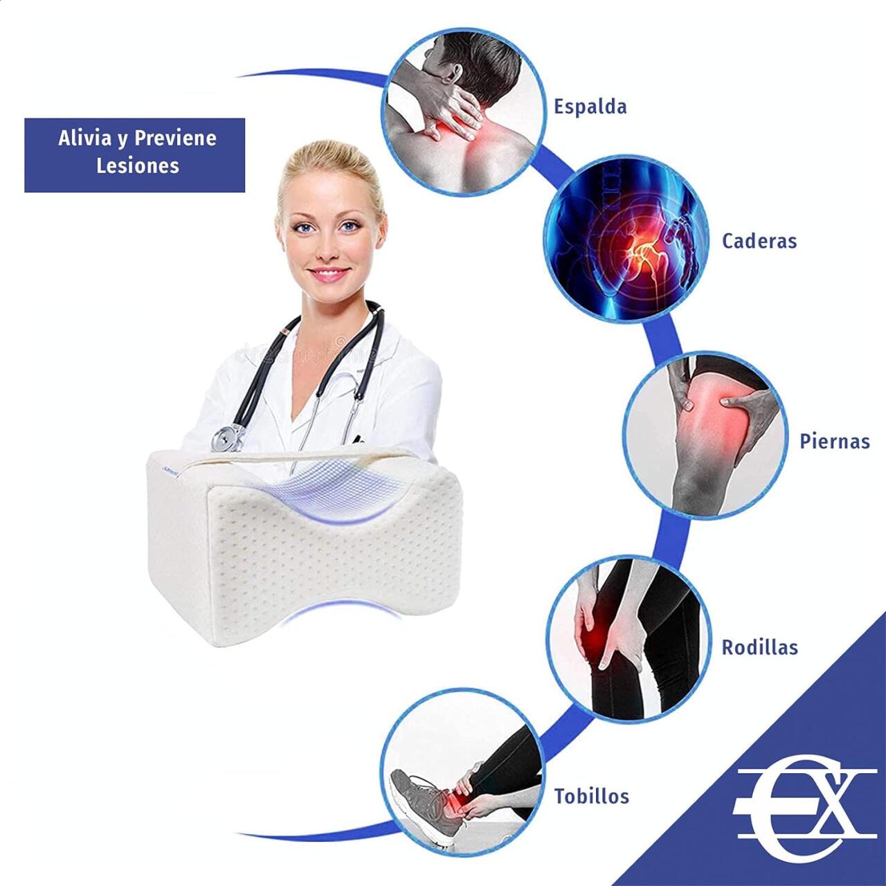 Almohada para alineación de piernas - LunaFoam